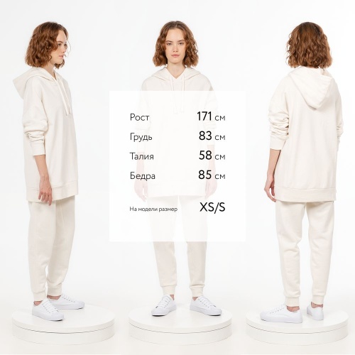 Худи унисекс H2, молочно-белое фото 3 Худи унисекс H2, молочно-белое фото 3