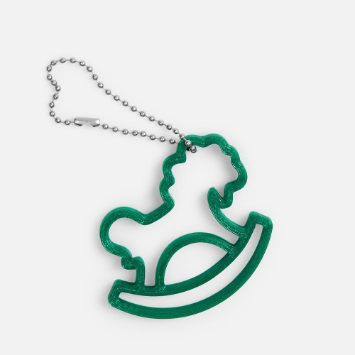 Подвеска «Лошадка-качалка», 3D-печать, зеленая фото 3