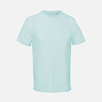 Футболка спортивная унисекс Vortex, зелено-голубая