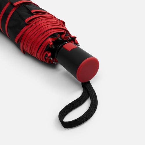 Зонт складной Edgeline, красный фото 7