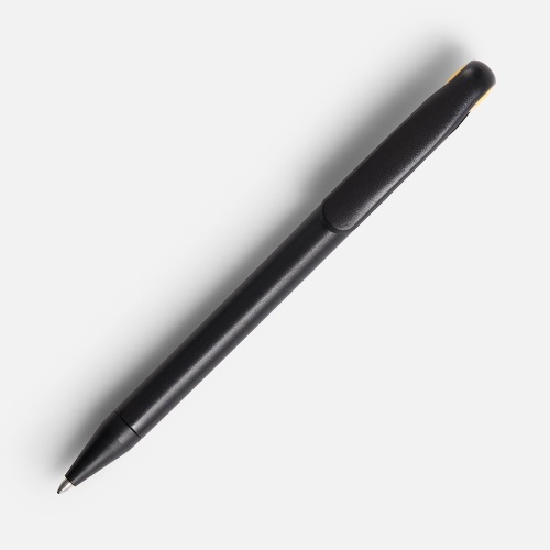 Ручка шариковая Prodir DS1 TMM Dot, черная с желтым фото 3