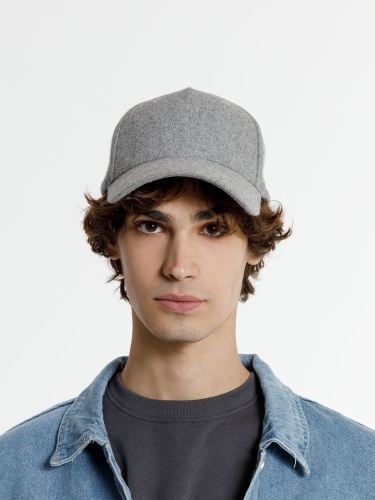 Бейсболка Woolridge, серый меланж фото 4 Бейсболка Woolridge, серый меланж фото 4