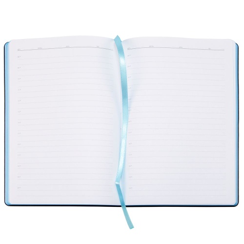 Ежедневник Bookmark, недатированный, черный с голубым фото 3 Ежедневник Bookmark, недатированный, черный с голубым фото 3