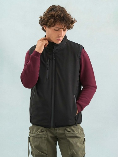 Жилет софтшелл унисекс Falcon BW, темный хаки фото 4