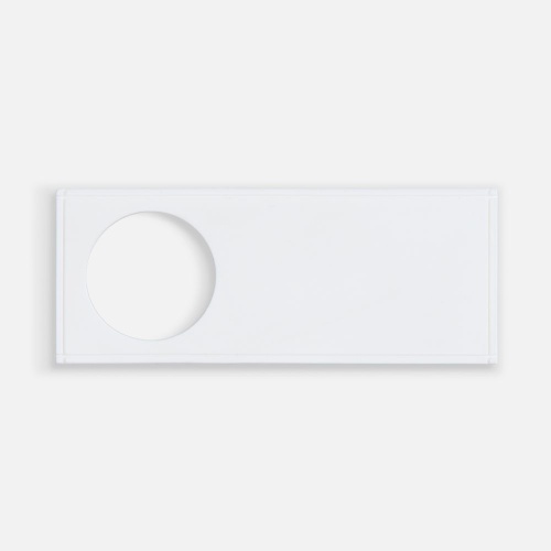 Лейбл из ПВХ с вырубкой «Круг», белый Лейбл из ПВХ с вырубкой «Круг», белый