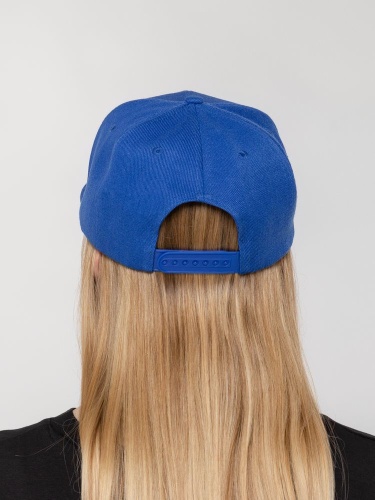 Бейсболка Snapback с прямым козырьком, ярко-синяя фото 7