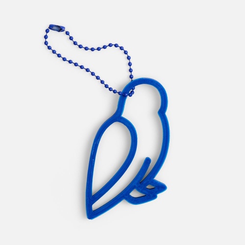 Подвеска «Сова», 3D-печать, синяя фото 4 Подвеска «Сова», 3D-печать, синяя фото 4