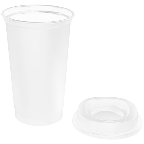 Стакан с крышкой Color Cap White, белый фото 3