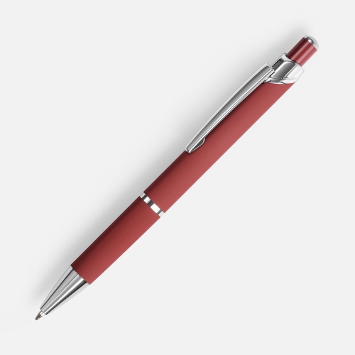 Ручка шариковая Chromos Soft Touch, красная фото 2