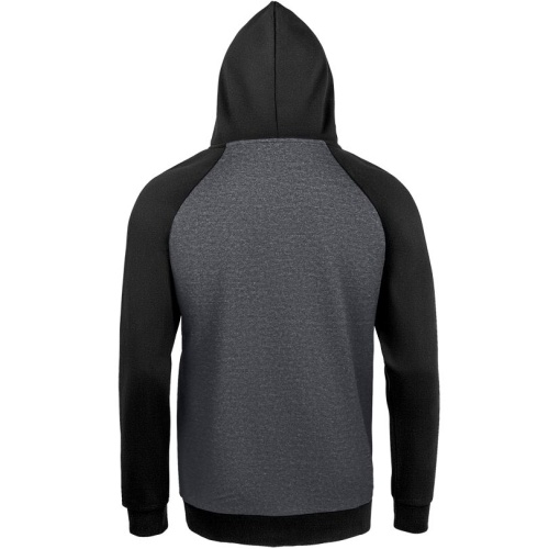 Толстовка унисекс Seattle, темный меланж с черным фото 2 Толстовка унисекс Seattle, темный меланж с черным фото 2