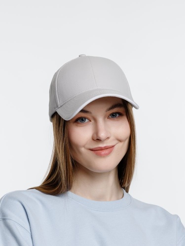 Бейсболка Spiker, серая с белым фото 4 Бейсболка Spiker, серая с белым фото 4