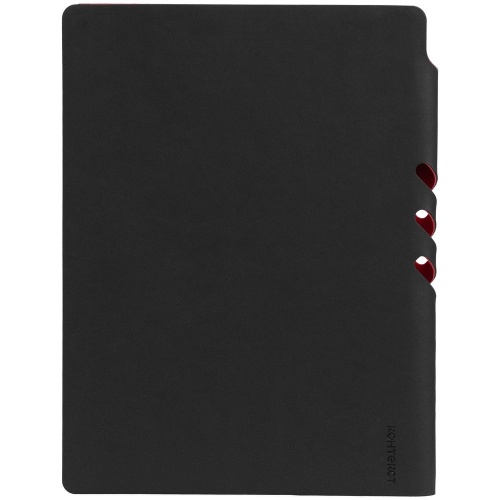 Ежедневник Flexpen Black, недатированный, черный с красным фото 6