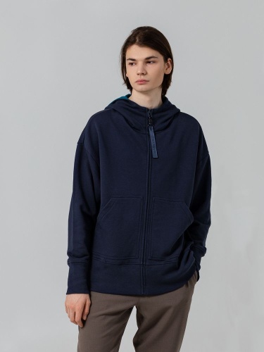 Толстовка унисекс Kosmos 1.0, темно-синяя Толстовка унисекс Kosmos 1.0, темно-синяя