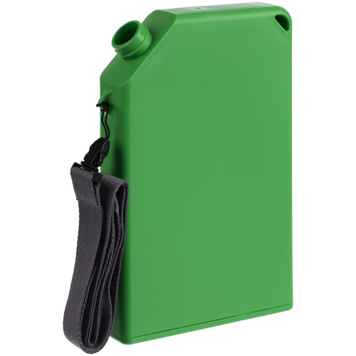 Плоская бутылка для воды Flacon, зеленая фото 3 Плоская бутылка для воды Flacon, зеленая фото 3