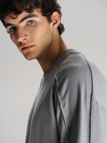 Свитшот унисекс Vozduh, светло-серый фото 4