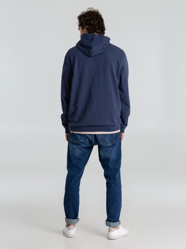 Толстовка с капюшоном унисекс Hoodie, синий меланж фото 16
