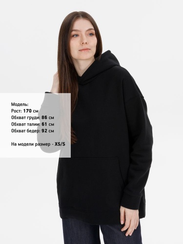 Худи оверсайз унисекс Snuggie, черное фото 10