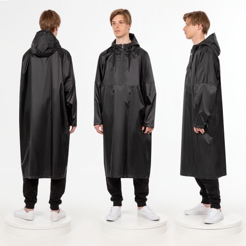 Дождевик-анорак R1, черный фото 3 Дождевик-анорак R1, черный фото 3