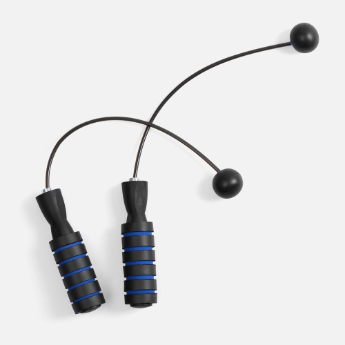 Беспроводная скакалка Silentino, черная с синим фото 2 Беспроводная скакалка Silentino, черная с синим фото 2