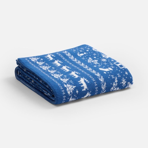 Плед Holidale, синий с молочным фото 4 Плед Holidale, синий с молочным фото 4