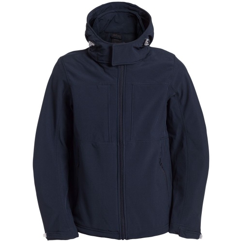 Куртка мужская Hooded Softshell темно-синяя фото 2