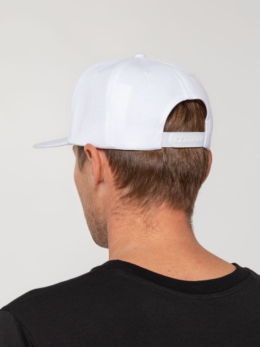 Бейсболка Snapback с прямым козырьком, белая фото 9