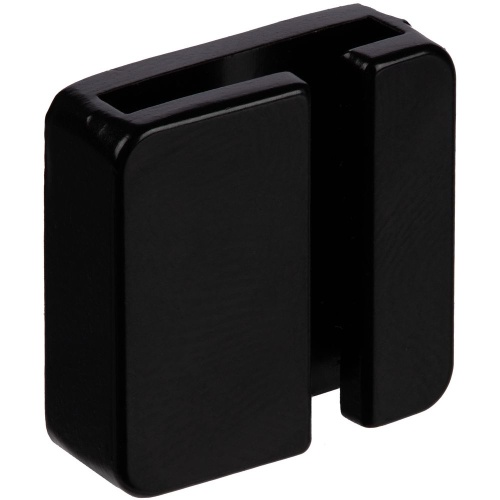 Квадратный шильдик на резинку Epoxi, черный фото 3