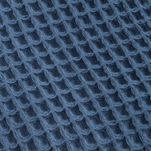 Плед вафельный Elenglect, темно-синий фото 4