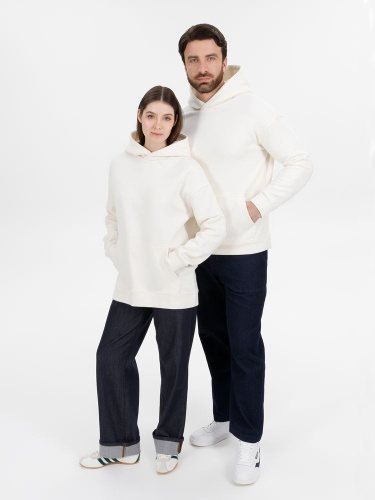 Худи оверсайз унисекс Snuggie, молочно-белое фото 14