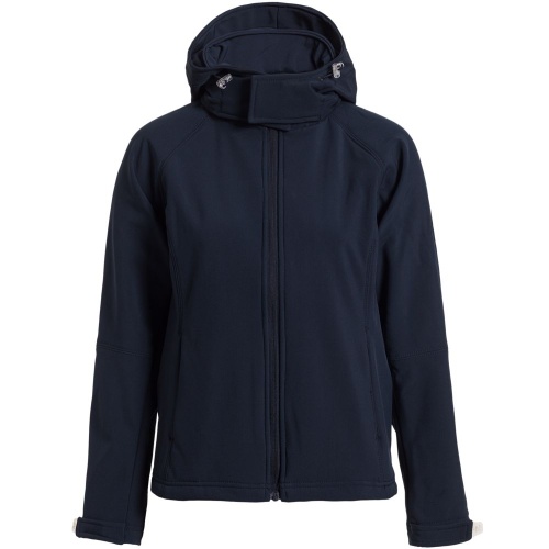Куртка женская Hooded Softshell темно-синяя фото 2