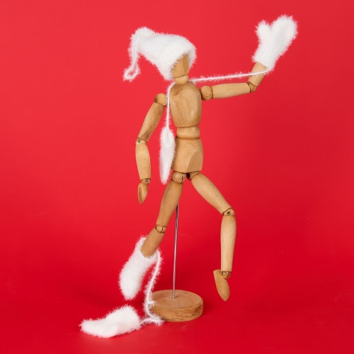 Подвеска на елку «Вьюжка», варежки, белая фото 3 Подвеска на елку «Вьюжка», варежки, белая фото 3