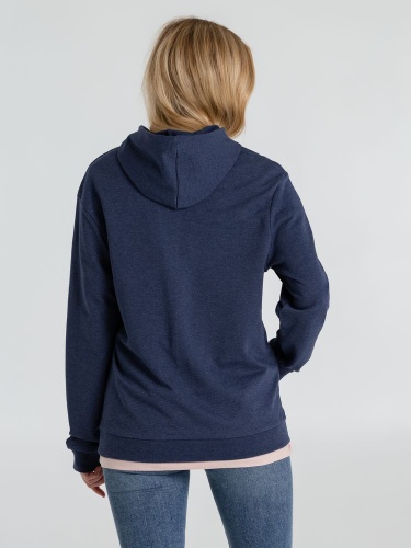 Толстовка с капюшоном унисекс Hoodie, синий меланж фото 8