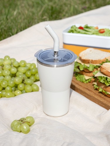 Термостакан Sapporo без логотипа, белый фото 4 Термостакан Sapporo без логотипа, белый фото 4