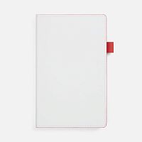 Ежедневник White Shall, недатированный, бело-красный