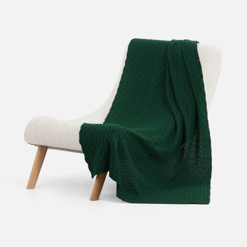 Плед Braidera, темно-зеленый (хвойный) фото 2