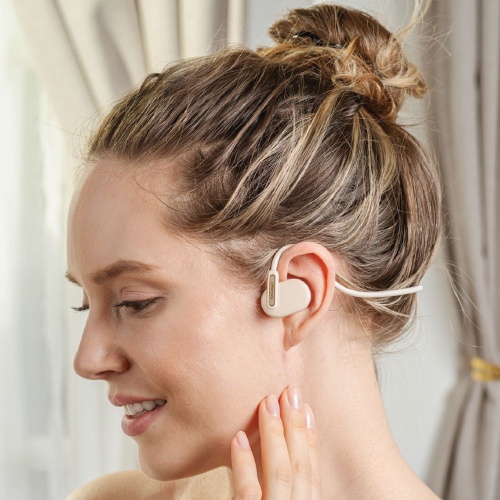 Беспроводные наушники OpenAir Arc, бежевые фото 3