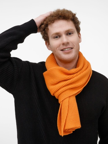 Шарф Nobilis Mono, оранжевый (абрикос) фото 3