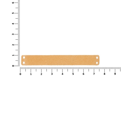 Лейбл кожаный Gimel, S, бежевый фото 2