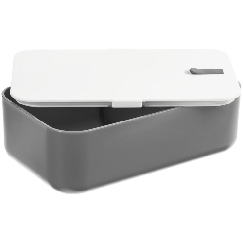 Ланчбокс Lunch Hour, белый с серым фото 2