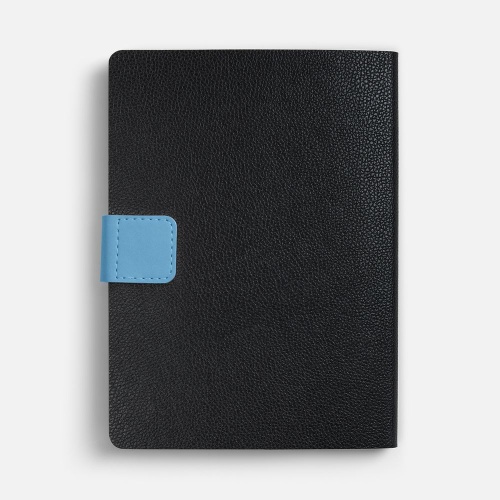 Ежедневник Boom, недатированный, черный с голубым фото 2 Ежедневник Boom, недатированный, черный с голубым фото 2