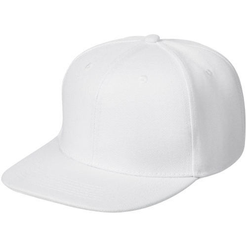 Бейсболка Snapback с прямым козырьком, белая фото 2