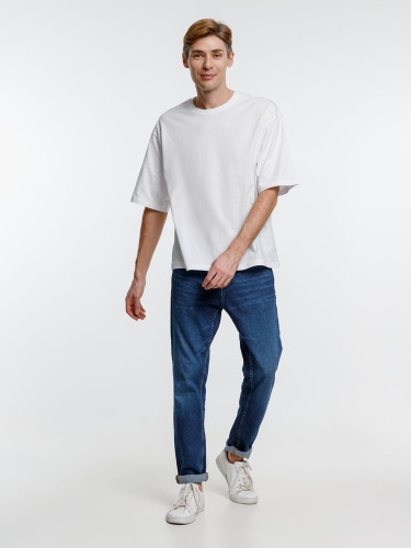 Футболка оверсайз унисекс Base Space, белая фото 5 Футболка оверсайз унисекс Base Space, белая фото 5