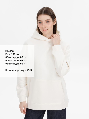 Худи оверсайз унисекс Snuggie, молочно-белое фото 7