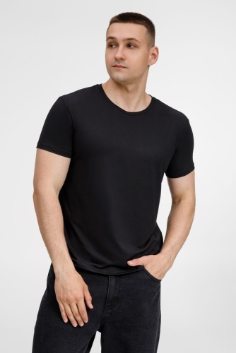 Футболка унисекс Senti, черная фото 2