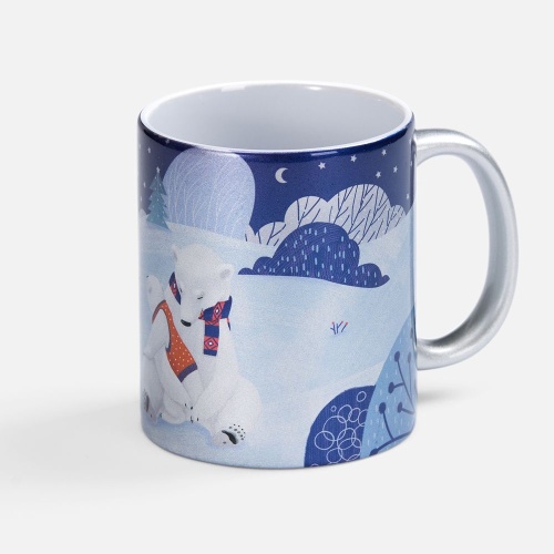 Кружка «Праздничный полюс», серебристая фото 2