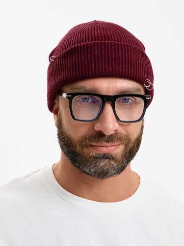 Шапка Ribelle, темно-красная (винная) фото 4 Шапка Ribelle, темно-красная (винная) фото 4