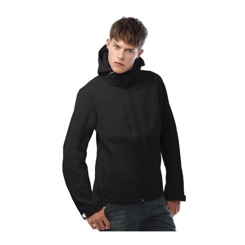 Куртка мужская Hooded Softshell темно-синяя фото 10