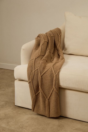 Плед Curve Verve, бежевый меланж фото 4