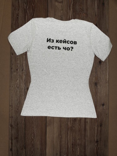 Футболка женская T-bolka Stretch Lady, серый меланж фото 6