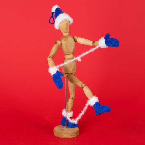 Подвеска на елку «Вьюжка», носочки, синяя фото 3 Подвеска на елку «Вьюжка», носочки, синяя фото 3